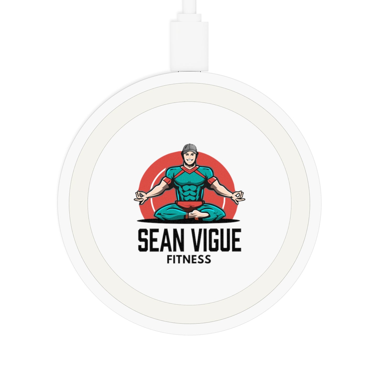 Sean Vigue Fitness Wireless Charging Pad – Power Up with Purpose [White]